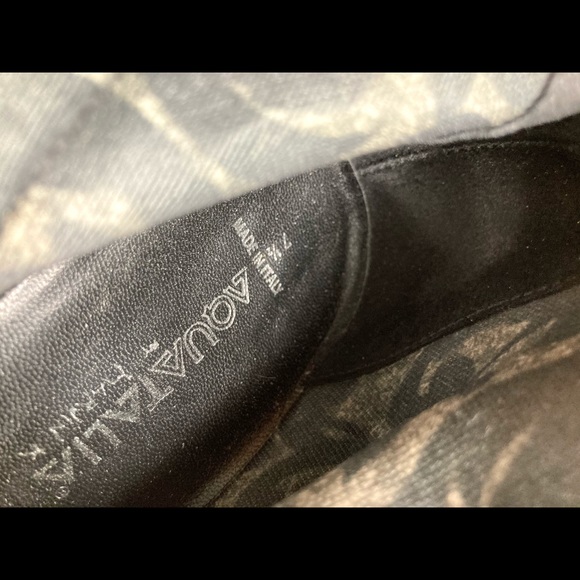 Aquatalia Black Leather Long Tall Heeled Boots - Picture 8 of 16